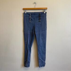 Forever 21 29 blue skinny pants Pirate Vibes mid-rise button